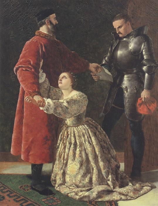 Frederick richard pickersgill,R.A. Duke Fredrick banishing Rosalind from his Court (mk37) France oil painting art